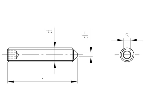 ISO 4027 A4 M 5X45