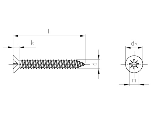 DIN 7982 A2 C 2,9X13 Z