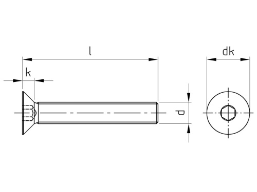 Nerezový šroub ISO 10642 A4 M 20X90