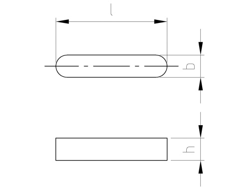 DIN 6885  AISI 316Ti  A 5X5X30