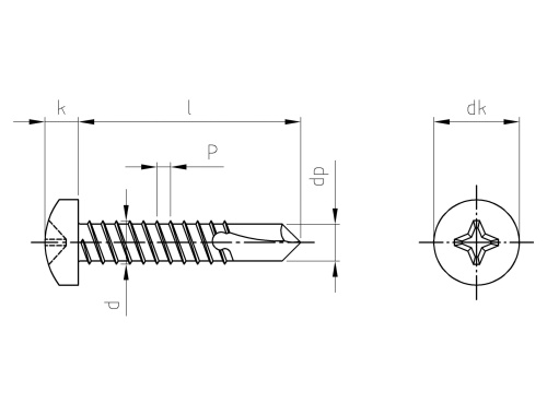 DIN 7504 A2 M 6,3X100 H