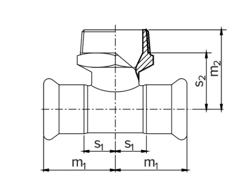 MALE TEE THREADED ADAPTOR D-22-3/4" A316