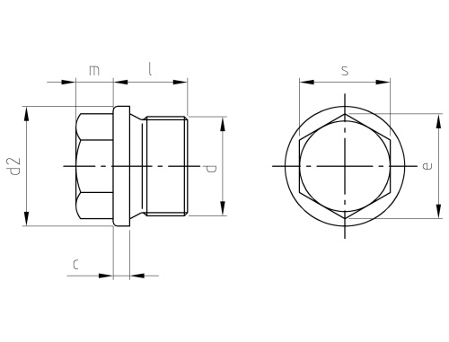 Nerezový šroub DIN 910 A2 G 1 1/8" podle DIN 228