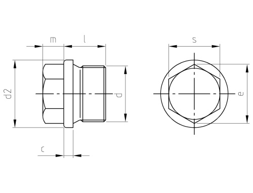 Nerezový šroub DIN 910 A2 G 1 1/8" podle DIN 228