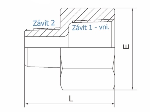 Redukce - typ 324 - 1.4401: 1/4" x 1/8" 