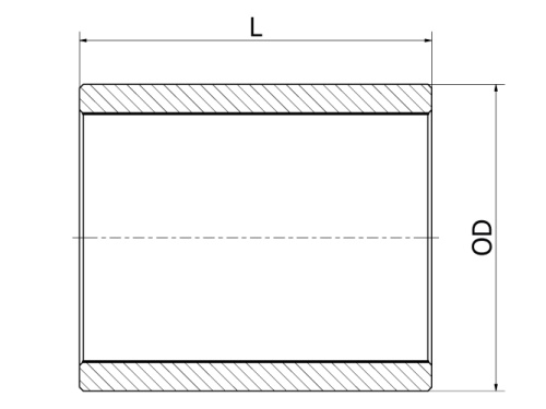 Nátrubek, krátký, 304L, ISO 228-1G, z trubky, BSP, 2"