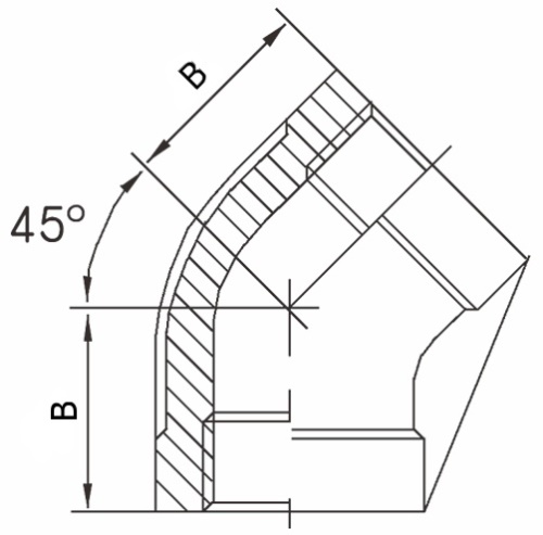 Koleno - typ 303 - 1.4401: 1/8" 