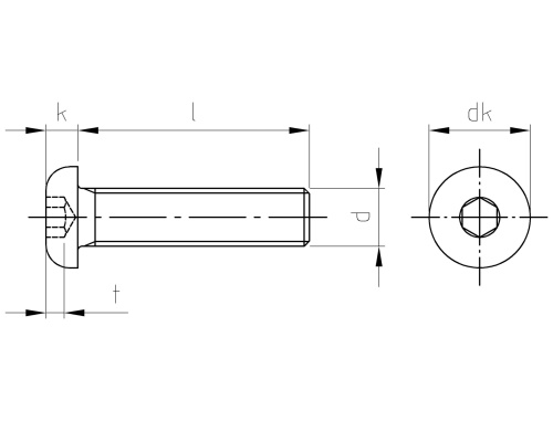 Nerezový šroub ISO 7380-1 A4 M 12X70/70