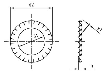 Nerezová podložka DIN 6798 A2 A 19,0