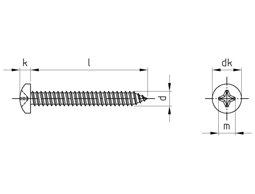 DIN 7981 A2 C 4,8X9,5 H