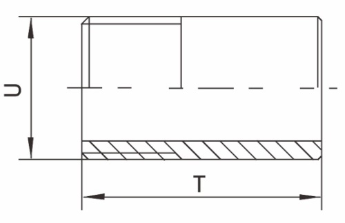 Nipl - typ 308 - 1.4401: 1" 