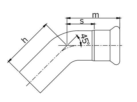 45° M-F ELBOW D-18 A316