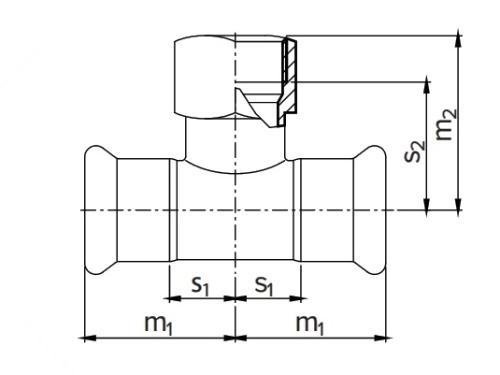 F-TEE THREADED ADAPTOR D-168,3 5/4" A316