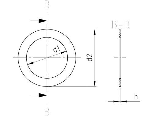 Nerezová podložka DIN 988 A2 6X12X0,5