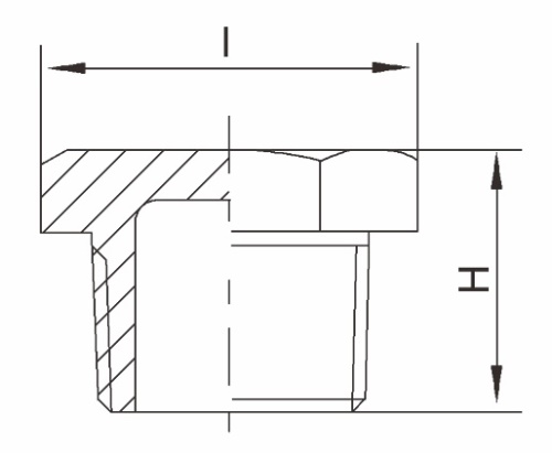 Zátka - typ 330 - 1.4401: 6/4" 