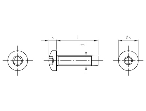 DIN 7500 A2 CE M 4X10 TX20