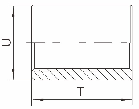 Mufna G - typ 333 - 1.4401: 3/8"