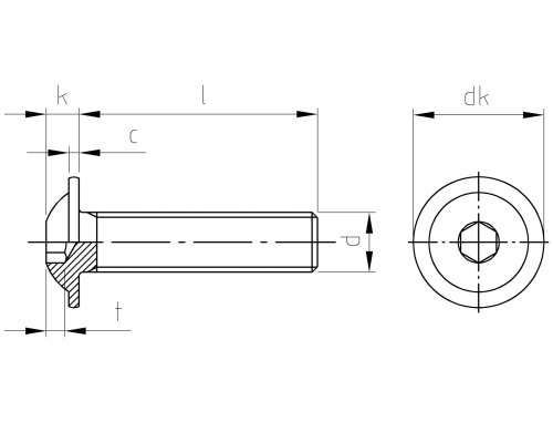 Nerezový šroub ISO 7380-2 A2 M 2,5X4/4