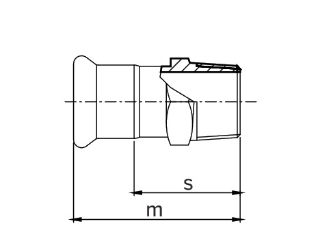 MALE ADAPTOR D-88,9-3" A316