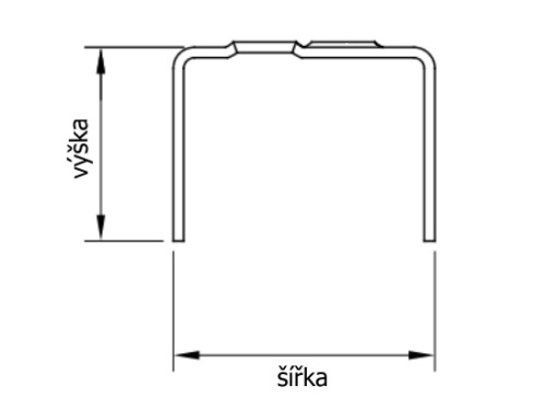 Žebříková příčka dvouřadá - 1.4301: 50/37/2,0 x 2000