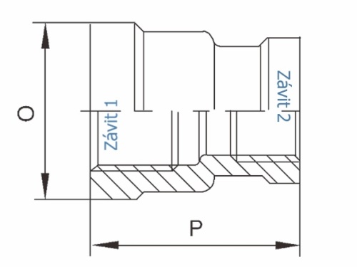 Redukce - typ 335 - 1.4401: 3/4" x 1/4" 