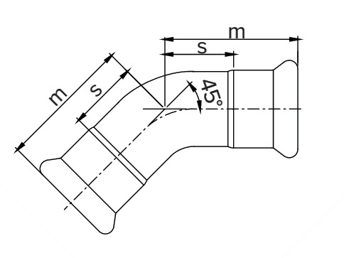 45° F-F ELBOW D-108 A316