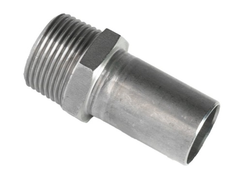 Nerezová přechodka PREX s vnějším závitem a zásuvným koncem 35xR1 1/4 316L