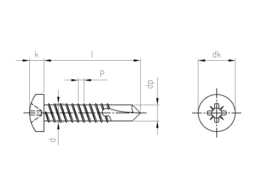 DIN 7504 A2 M 4,2X25 Z