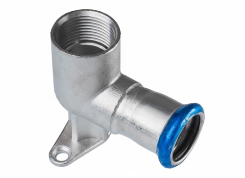 Nerezové koleno PREX 90° adaptér nástěnný dlouhý 15xRp1/2 316L