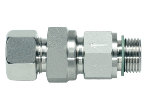 Zpětný ventil, zářezný kroužek / vnější BSP, PN250: 6 x G 1/8"