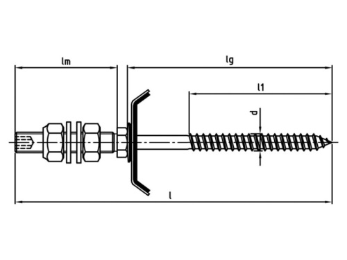 Kotva solárních panelů s těsněním, A2: 8X100/50