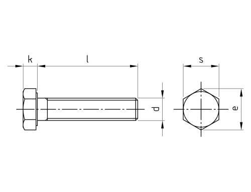 Nerezový šroub DIN 933 A4-80 M 27X130