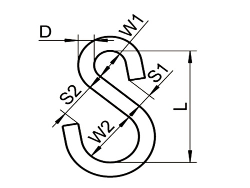 S hák asymterický - AN 8160/A4: 6                                               