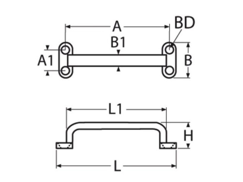 Art. 8336 A2 152 - Flat handle                                                  