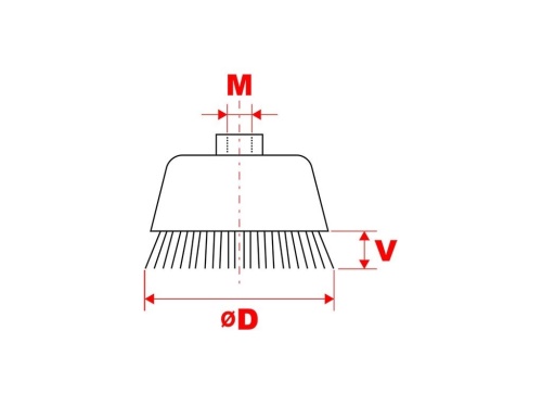Hrnkový kartáč z vlnitého drátu 0,3mm pr. 75 mm - nerez