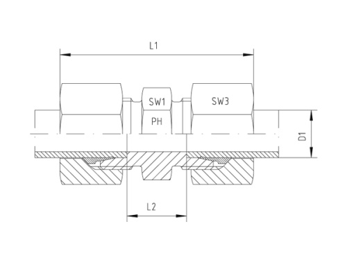 Šroubení přímé, řada S, PN420: 25mm