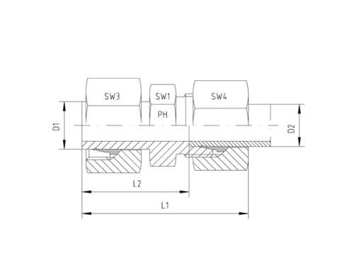 Redukce přímá zářezná, řada S, PN630: 12mm x 6mm