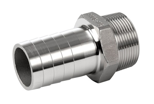 Hadicový nástavec s vnějším závitem, 1.4408, ISO 7-1R, BSP, 1/4"x9mm