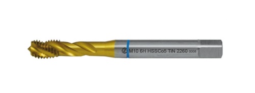 Závitník strojní M4x0,7 ISO2 HSSCo5 TiN DIN 371 RSP35