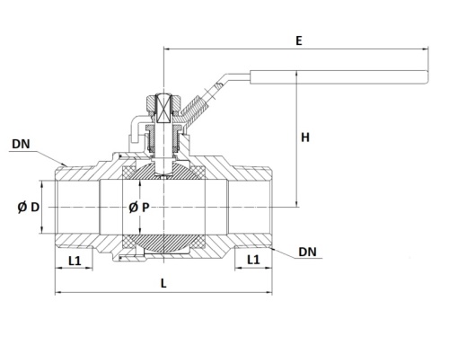 Kohout kulový – typ 300FAA – 1.4408: 1/2"                                       