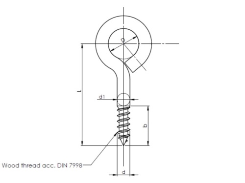 Vrut s okem - AN 705/A2: 3 x 40                                                 