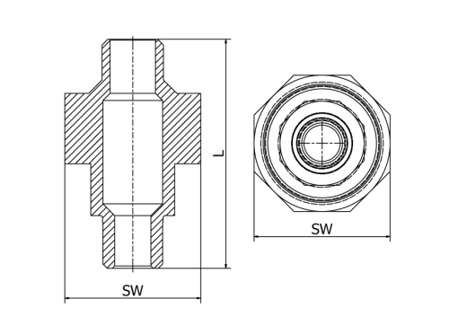 Šroubení BW/M, kónické, 1.4408, ANSI B16.25 / ISO 7-1R, BSP, 1"