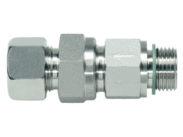 Zpětný ventil, zářezný kroužek / vnější BSP, PN100: 35 x G 1 1/4"