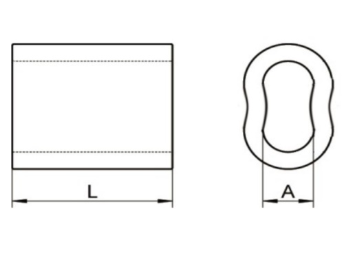 Objímka lisovací -  měď: 3mm