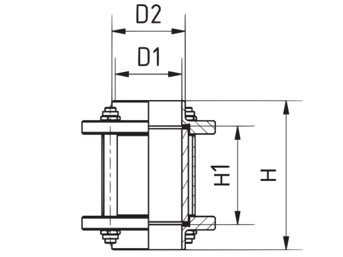 Průhledítko-svár/svár-1.4404: DN 80