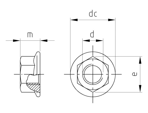 Nerezová matice DIN 6923 A2-70 M 10