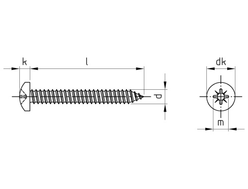 DIN 7981 A2 C 2,9X16 Z