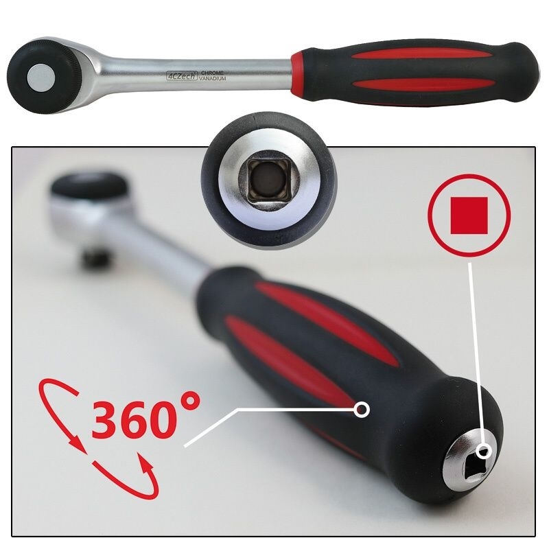 1/2" Ráčna rotační 292mm, 52 zubů