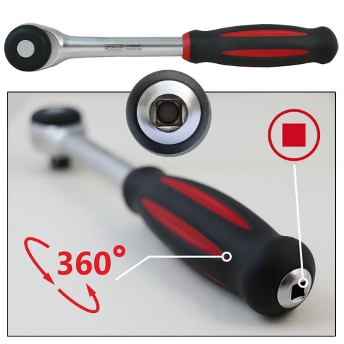 1/2" Ráčna rotační 292mm, 52 zubů