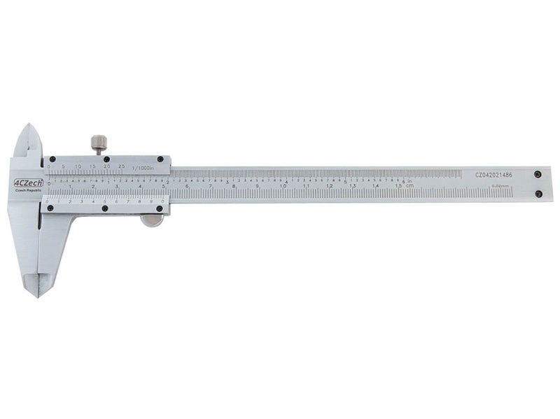POSUVNÉ MĚŘÍTKO ČSN 25 1238 DIN 862 NONIUS 0.02 MM + INCH 150/40 ŠROUB